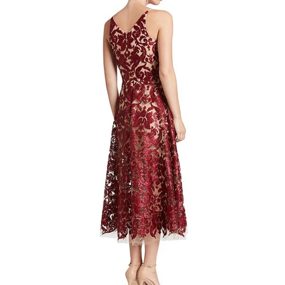 NEW Dress the population Blair mesh & sequin sleeveless gown dress